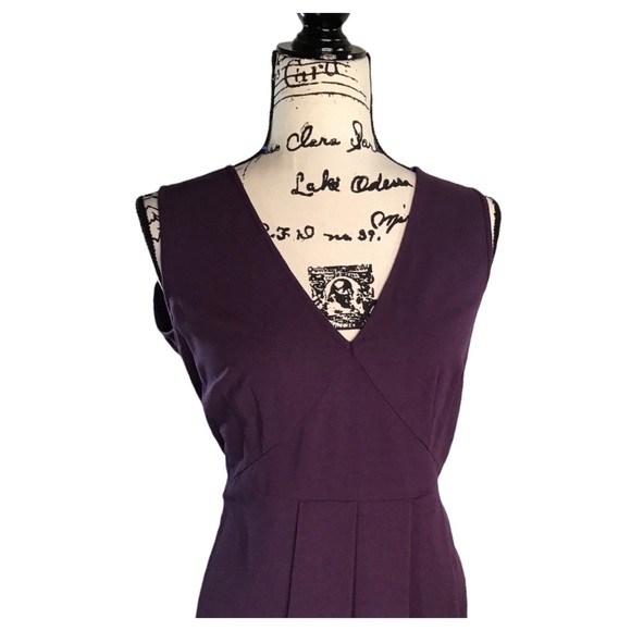 GAP - Cascading Sleeveless Sheath Dress in Plum - Size 6 EUC - Picture 8 of 14